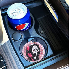 Load image into Gallery viewer, 6PCS Acrylic Diamond Painting Car Coasters for Adults Kids (Kitty Cat Skull)
