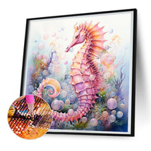 Load image into Gallery viewer, Pink Seahorse 30X30CM(Canvas) Full Round Drill Diamond Painting
