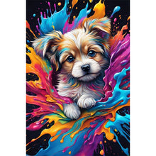 Load image into Gallery viewer, Color Paint Dog 40X60CM(Canvas) Full Round Drill Diamond Painting
