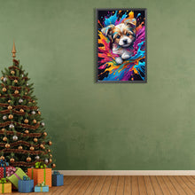 Load image into Gallery viewer, Color Paint Dog 40X60CM(Canvas) Full Round Drill Diamond Painting

