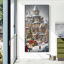 Load image into Gallery viewer, Christmas Snowy Night Castle 40X70CM(Canvas) Full Round Drill Diamond Painting
