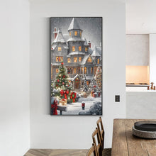 Load image into Gallery viewer, Christmas Snowy Night Castle 40X70CM(Canvas) Full Round Drill Diamond Painting
