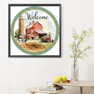 Farm Country 30X30CM(Canvas) Full Round Drill Diamond Painting