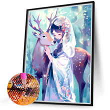 Load image into Gallery viewer, Deer And Girl 40X50CM(Canvas) Full Round Drill Diamond Painting
