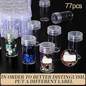 77PCS Large Capacity Diamond Painting Kits Organizer with 30 Bottles (Blue #1)