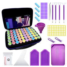 Load image into Gallery viewer, 108PCS Large Capacity Diamond Painting Kits Organizer with 60 Bottles(Purple #4)
