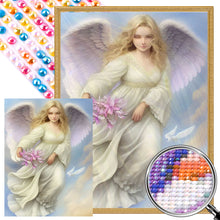 Load image into Gallery viewer, Flower-Carrying Angel 35X45CM(Canvas) Full AB Round Drill Diamond Painting
