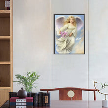 Load image into Gallery viewer, Flower-Carrying Angel 35X45CM(Canvas) Full AB Round Drill Diamond Painting
