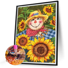 Load image into Gallery viewer, Scarecrow Among Sunflowers 45X60CM(Canvas) Full AB Round Drill Diamond Painting
