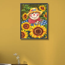 Load image into Gallery viewer, Scarecrow Among Sunflowers 45X60CM(Canvas) Full AB Round Drill Diamond Painting
