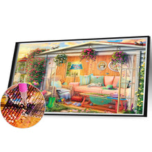 Load image into Gallery viewer, Small Garden And Cat 60X45CM(Canvas) Full AB Round Drill Diamond Painting
