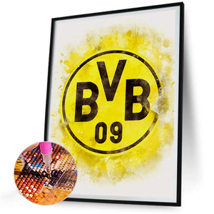 Dortmund Team Logo 30*40CM(Canvas) Full Round Drill Diamond Painting