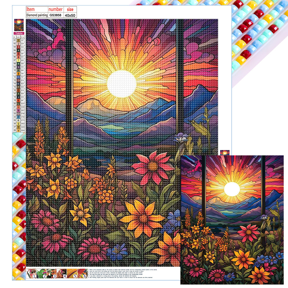 Beautiful Sunrise 40X50CM(Canvas) Full Square Drill Diamond Painting