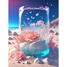 Load image into Gallery viewer, Fantasy Beach Flowers In A Vase 30X40CM(Canvas) Full Round Drill Diamond Painting
