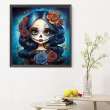 Load image into Gallery viewer, Sugar Skull Girl 30X30CM(Canvas) Full Round Drill Diamond Painting
