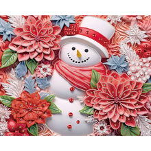 Load image into Gallery viewer, Snowman¡¤Red 40X50CM(Canvas) Partial Special Shaped Drill Diamond Painting
