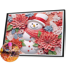 Load image into Gallery viewer, Snowman¡¤Red 40X50CM(Canvas) Partial Special Shaped Drill Diamond Painting
