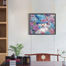 Load image into Gallery viewer, Snowman¡¤Purple 40X50CM(Canvas) Partial Special Shaped Drill Diamond Painting
