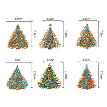 Load image into Gallery viewer, 6PCS Double Sided Special Shape Diamond Painting Keychain (Christmas Tree)
