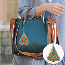 Load image into Gallery viewer, 6PCS Double Sided Special Shape Diamond Painting Keychain (Christmas Tree)

