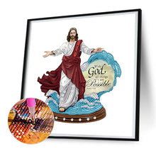 Load image into Gallery viewer, Jesus Angel 30X30CM(Canvas) Partial Special Shaped Drill Diamond Painting
