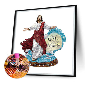 Jesus Angel 30X30CM(Canvas) Partial Special Shaped Drill Diamond Painting