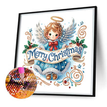 Load image into Gallery viewer, Christmas Little Angel 30X30CM(Canvas) Partial Special Shaped Drill Diamond Painting
