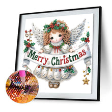 Load image into Gallery viewer, Christmas Little Angel 30X30CM(Canvas) Partial Special Shaped Drill Diamond Painting
