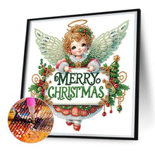 Load image into Gallery viewer, Christmas Little Angel 30X30CM(Canvas) Partial Special Shaped Drill Diamond Painting
