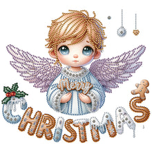 Load image into Gallery viewer, Christmas Little Angel 30X30CM(Canvas) Partial Special Shaped Drill Diamond Painting
