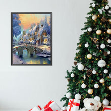 Load image into Gallery viewer, Small Town In The Snow 30X40CM(Canvas) Full Round Drill Diamond Painting
