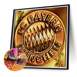 Bayern Munich Football Club 40X40CM(Canvas) Full Round Drill Diamond Painting