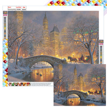 Load image into Gallery viewer, City Winter Scene 50X40CM(Canvas) Full Square Drill Diamond Painting
