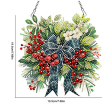 Load image into Gallery viewer, Acrylic Christmas Wreath Single-Sided Diamond Painting Hanging Pendant (#7)
