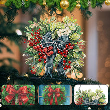 Load image into Gallery viewer, Acrylic Christmas Wreath Single-Sided Diamond Painting Hanging Pendant (#7)
