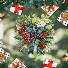 Load image into Gallery viewer, Acrylic Christmas Wreath Single-Sided Diamond Painting Hanging Pendant (#7)
