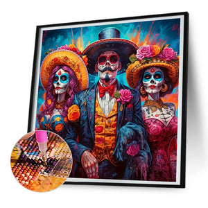 Halloween Masquerade 30X30CM(Canvas) Full Round Drill Diamond Painting