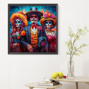 Halloween Masquerade 30X30CM(Canvas) Full Round Drill Diamond Painting