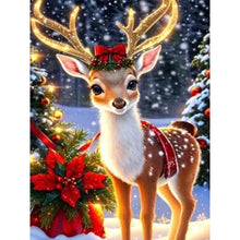 Load image into Gallery viewer, Christmas Deer 35X45CM(Canvas) Full AB Round Drill Diamond Painting
