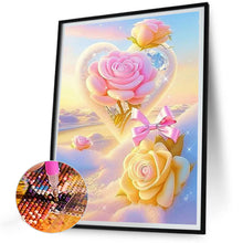 Load image into Gallery viewer, Dream Beach And Love Crystals And Flowers 30X40CM(Canvas) Full Round Drill Diamond Painting
