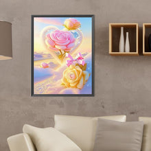 Load image into Gallery viewer, Dream Beach And Love Crystals And Flowers 30X40CM(Canvas) Full Round Drill Diamond Painting
