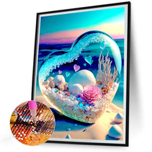 Load image into Gallery viewer, Dream Beach And Love Crystals And Flowers 30X40CM(Canvas) Full Round Drill Diamond Painting
