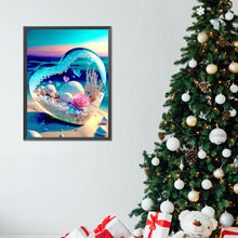 Load image into Gallery viewer, Dream Beach And Love Crystals And Flowers 30X40CM(Canvas) Full Round Drill Diamond Painting
