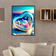 Load image into Gallery viewer, Dream Beach And Love Crystals And Flowers 30X40CM(Canvas) Full Round Drill Diamond Painting
