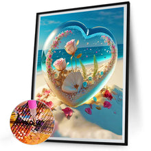 Load image into Gallery viewer, Dream Beach And Love Crystals And Flowers 30X40CM(Canvas) Full Round Drill Diamond Painting
