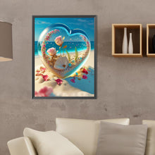 Load image into Gallery viewer, Dream Beach And Love Crystals And Flowers 30X40CM(Canvas) Full Round Drill Diamond Painting
