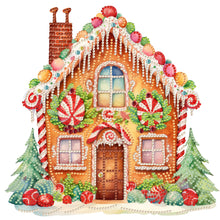 Load image into Gallery viewer, Christmas Gingerbread Cookie House 30X30CM(Canvas) Partial Special Shaped Drill Diamond Painting
