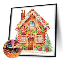 Load image into Gallery viewer, Christmas Gingerbread Cookie House 30X30CM(Canvas) Partial Special Shaped Drill Diamond Painting
