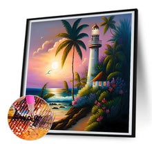 Load image into Gallery viewer, Seaside Lighthouse 30X30CM(Canvas) Full Round Drill Diamond Painting
