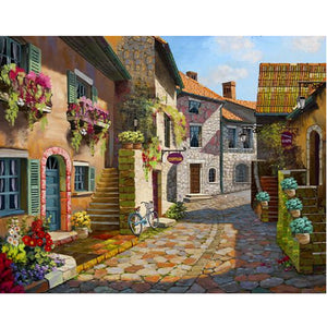 City Street 40X30CM(Canvas) Full Square Drill Diamond Painting